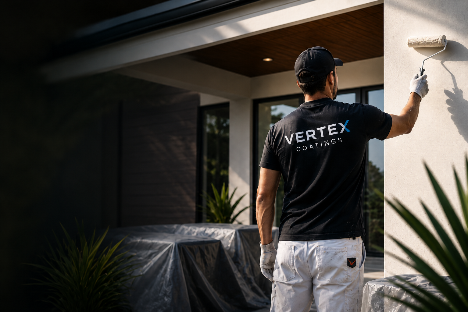 Vertex Coatings painter at work